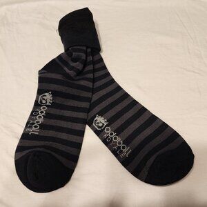 Oddball Black / Gray Striped Crew Socks – NWOT – Men’s 15–18